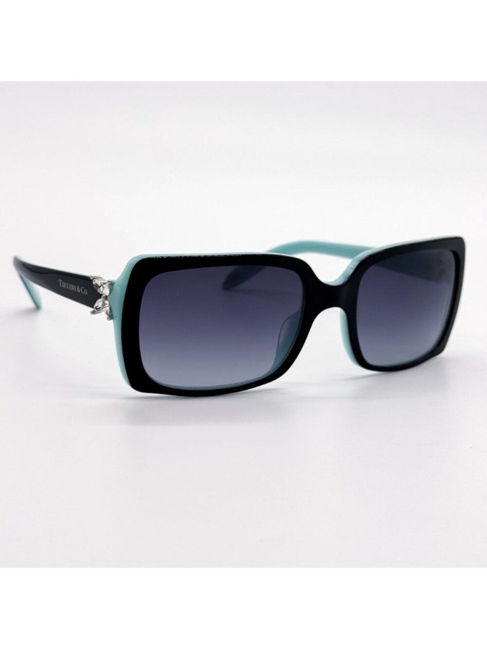 New Tiffany & Co Sunglasses TF4047B 8055/3C Black Blue Women Eyewear - Picture 5 of 11